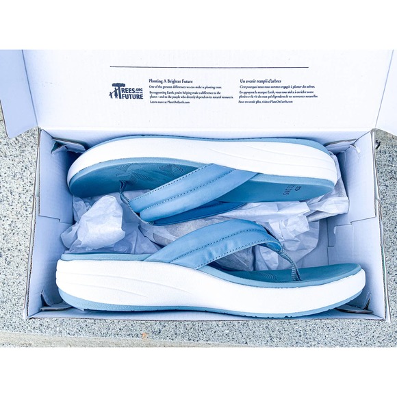 Earth Origins Comfort Thong Sandals - Light Blue - Modern Wellness Fashion - Picture 3 of 5